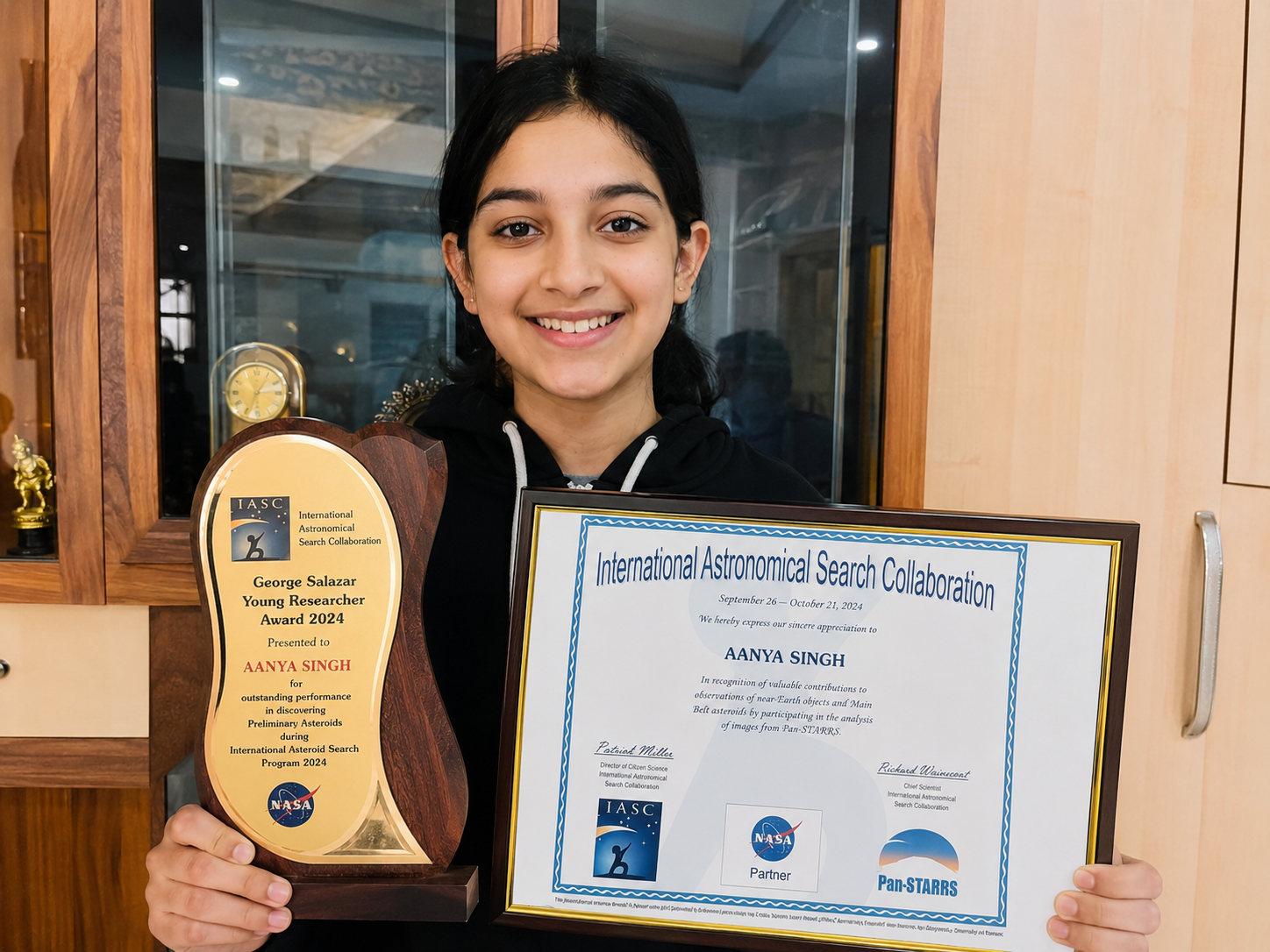 Award ceremony recognizing NASA Citizen Scientist Program students